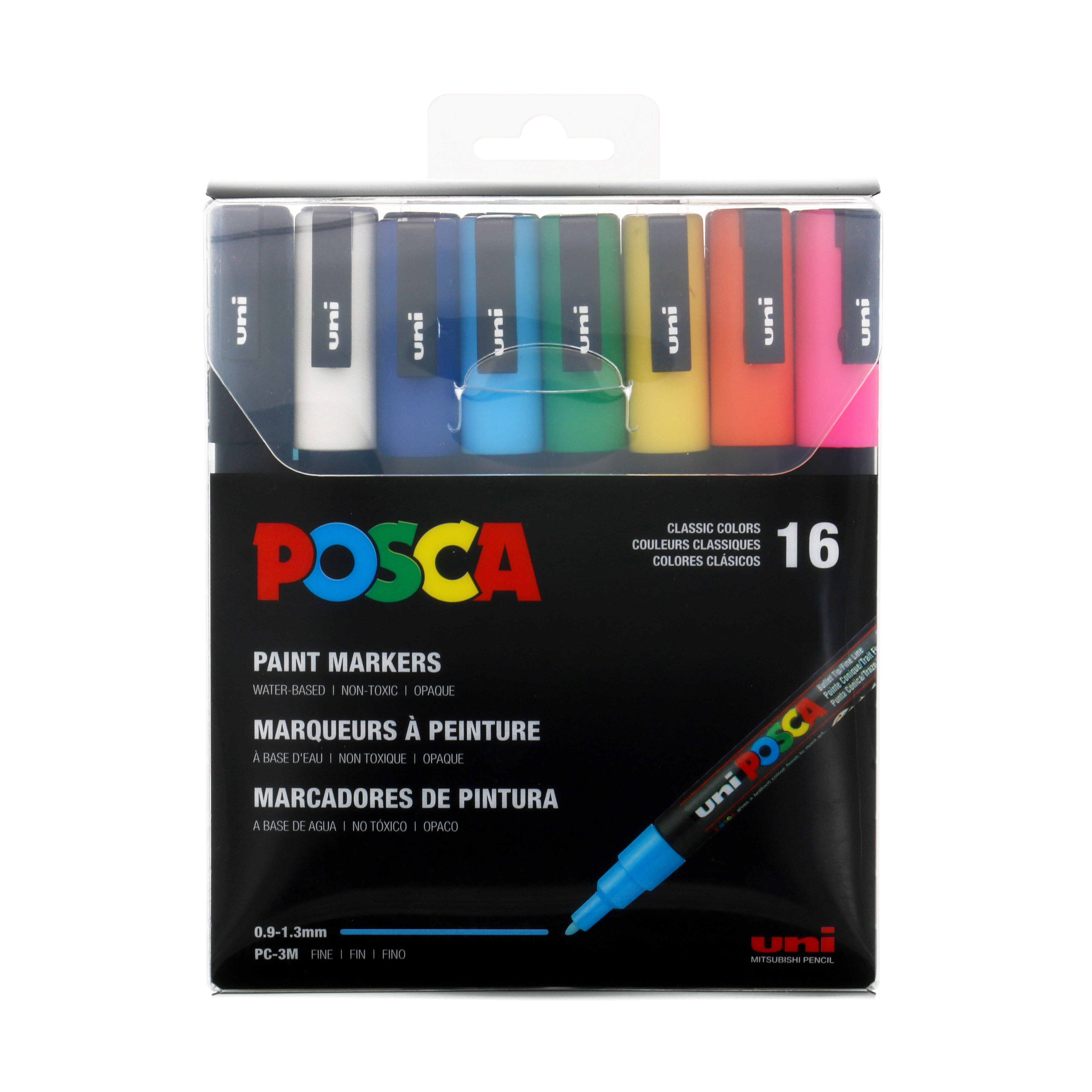 Posca 16-Color Paint Marker Set, PC-3M Fine